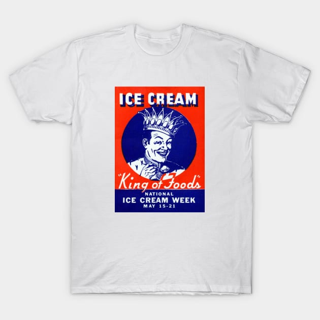 1940 Ice Cream King of Foods T-Shirt by historicimage